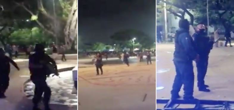 Dispersan a balazos protesta feminista en Cancún 1 cancun tiros a feministas CAFE CIUDADANO